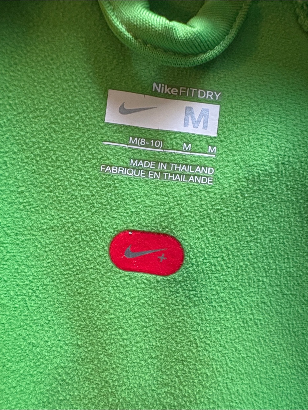 Nike Dri-Fit Women’s Neon Green Quarter-Zip Athletic Pullover with Hood Size Med - Picture 9 of 9
